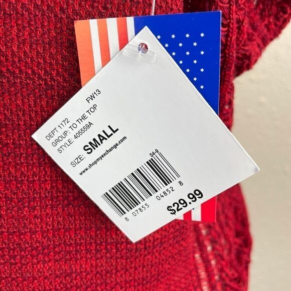 NWT JW Style Red Sweater Top Size S - Picture 6 of 8